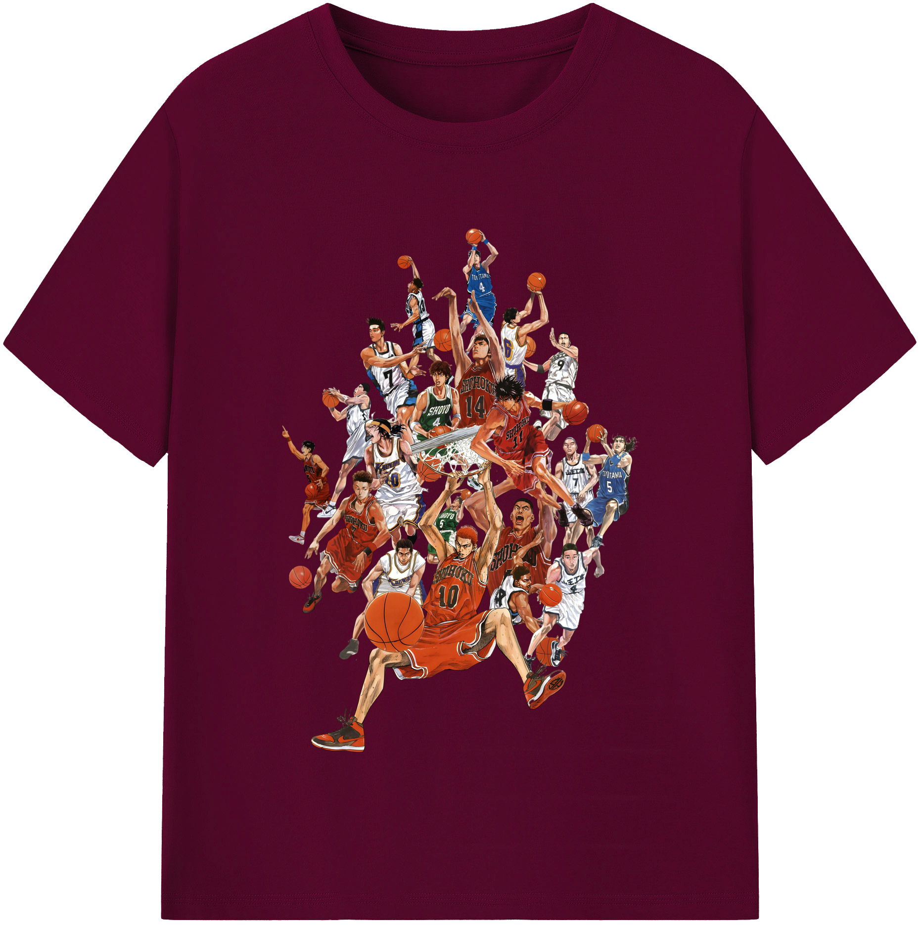 （画像用） SLAM DUNK／スラムダンク レディースカジュアルプリントTシャツ（綿100％）